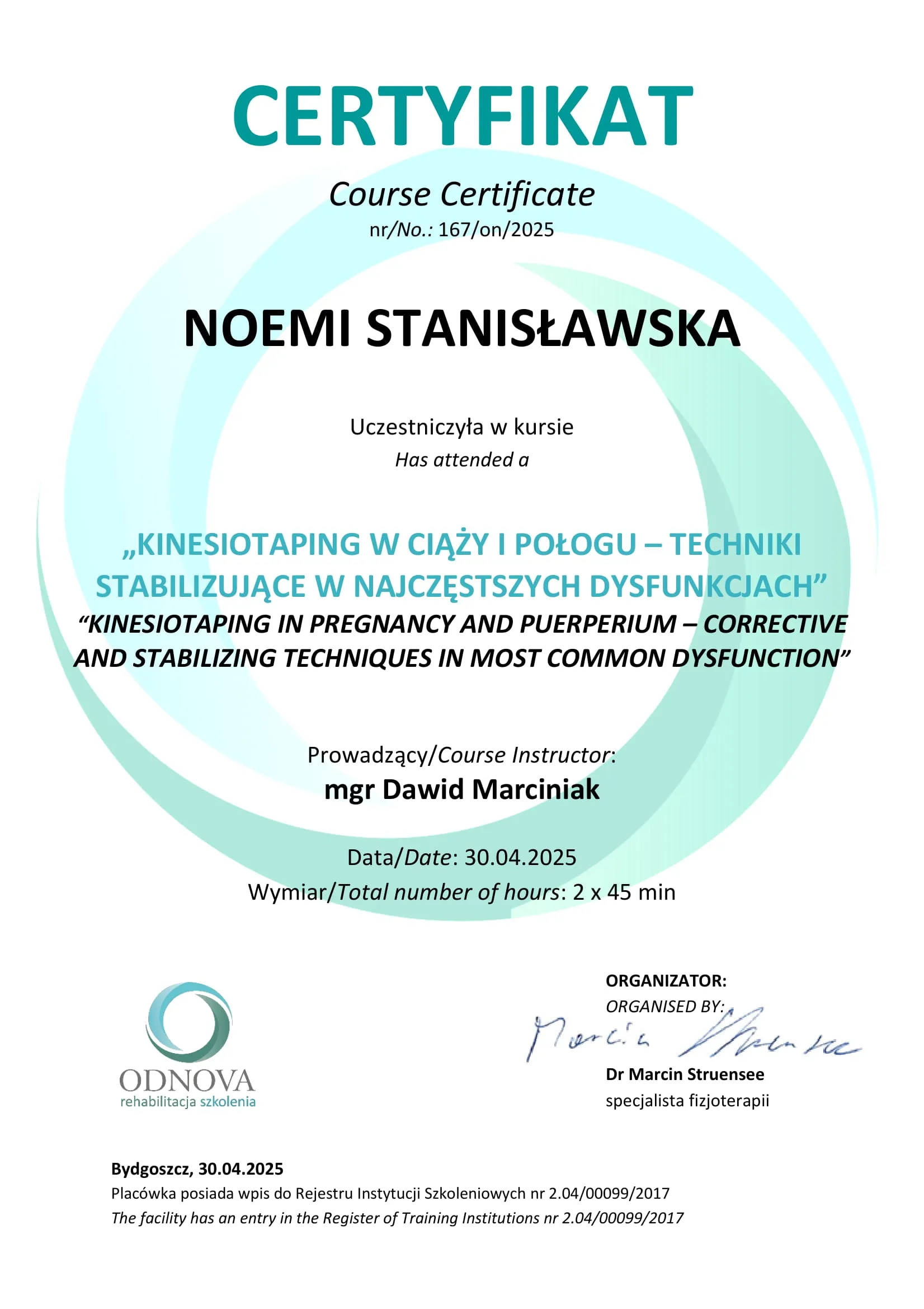 Kinesiotaping w ciąży i połogu - techniki stabilizujące w najczęstszych dysfunkcjach